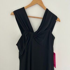 Lauren Ralpg Lauren Black Jersey Off the Shoulder Gown